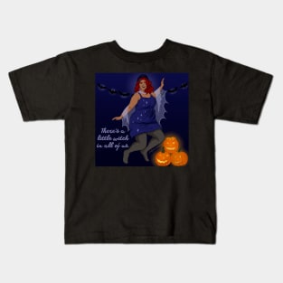 There's A Little Witch In All Of Us Kids T-Shirt